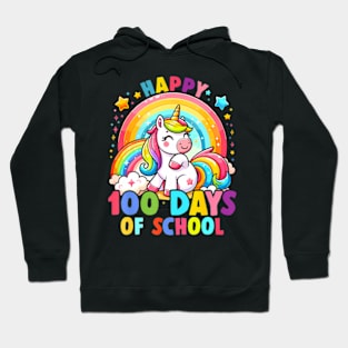 Happy 100Th Day Of School Unicorn 100 Days Of School Teacher Hoodie